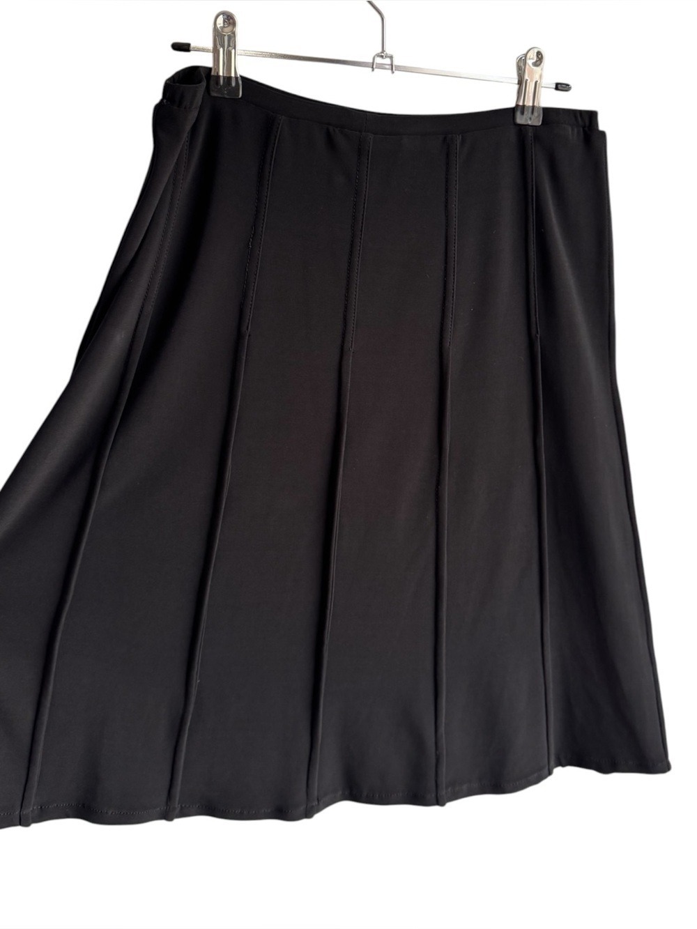 Vintage 90s Joseph Ribkoff Black Stretch Knee Length Skirt Sz 10 Capsule Slinky